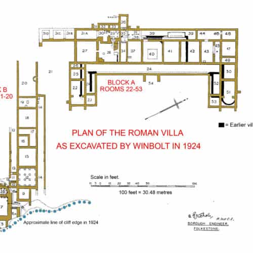 Romans 1b Plan of Roman Villa 1924