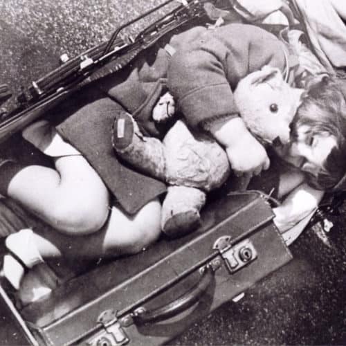WW2 9 Evacuee -In the pram with Teddy