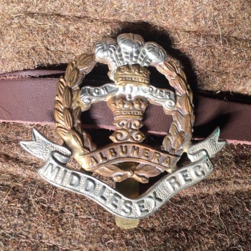 WW1 13 WW1 Middlesex Regiment cap badge