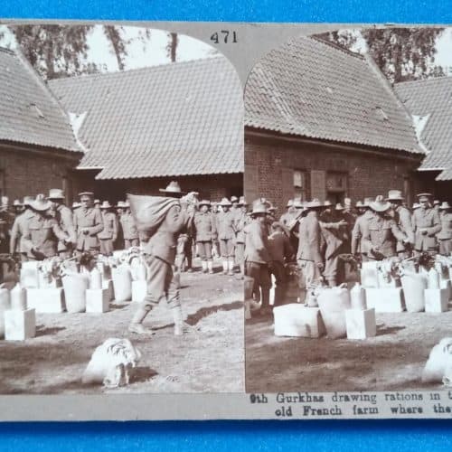 WW1 15 Gurkhas - drawing rations