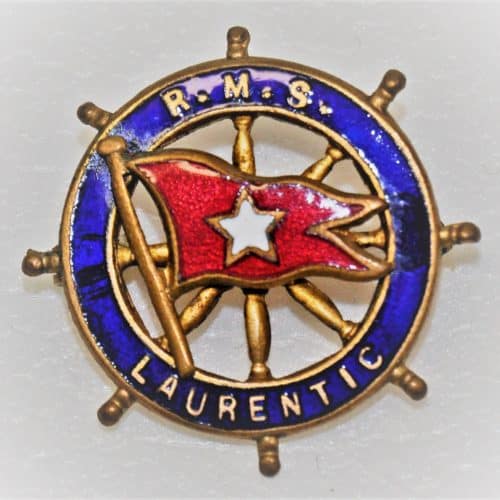 WW1 7 F5886_FTC_Badge_RMS_Laurentic_White_Star_Line_FCC