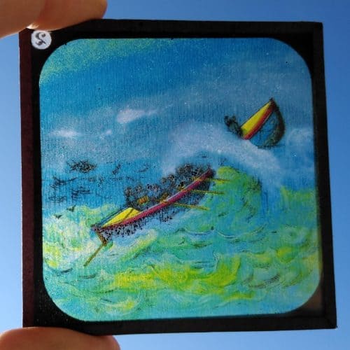 Maritime 7 Victorian lifeboat rescue magic lantern slide 2