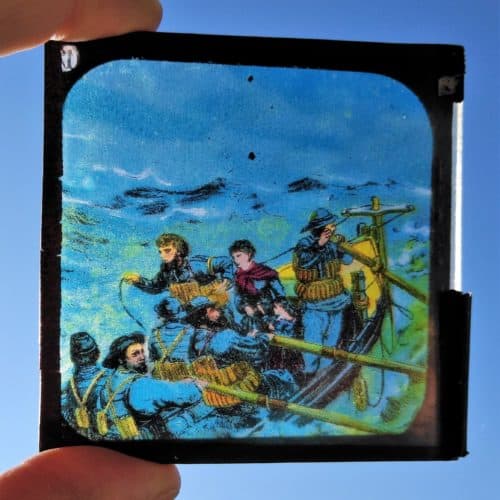 Maritime 7 Victorian lifeboat rescue magic lantern slide 3