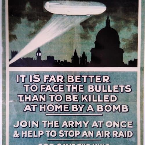 WW1 16 join the Army - Zeppelin poster