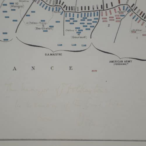 WW1 4 Art Store H2 F3909 Map of the Western front, signed by Field MArshal Douglas Haig 1974. (3)