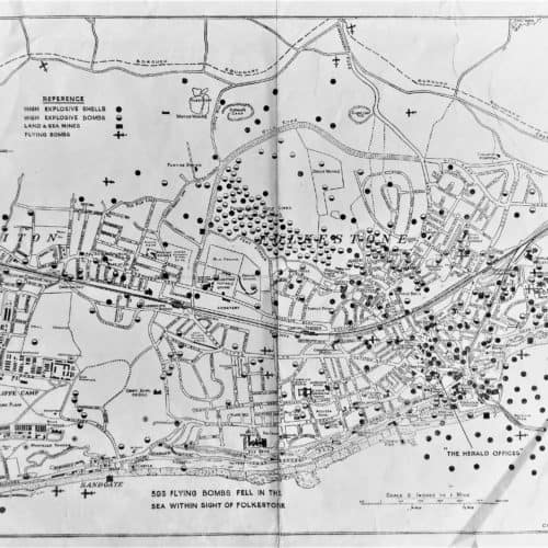 WW2 1 WW2 bomb map of Folkestone