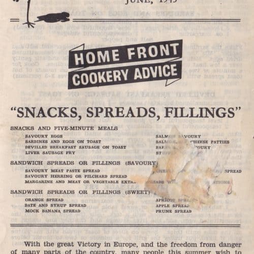 WW2 18 F5974.02 Cookery Service Notes No 65 (june 1945)