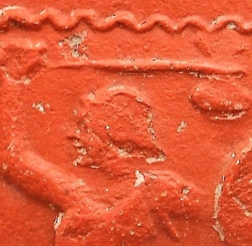 Romans Resources Samian ware gladiator close-up detail enhanced