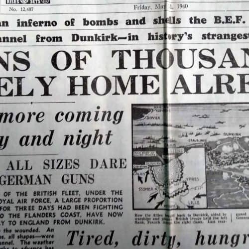 WW2 Resources Dunkirk - Daily Express close-up