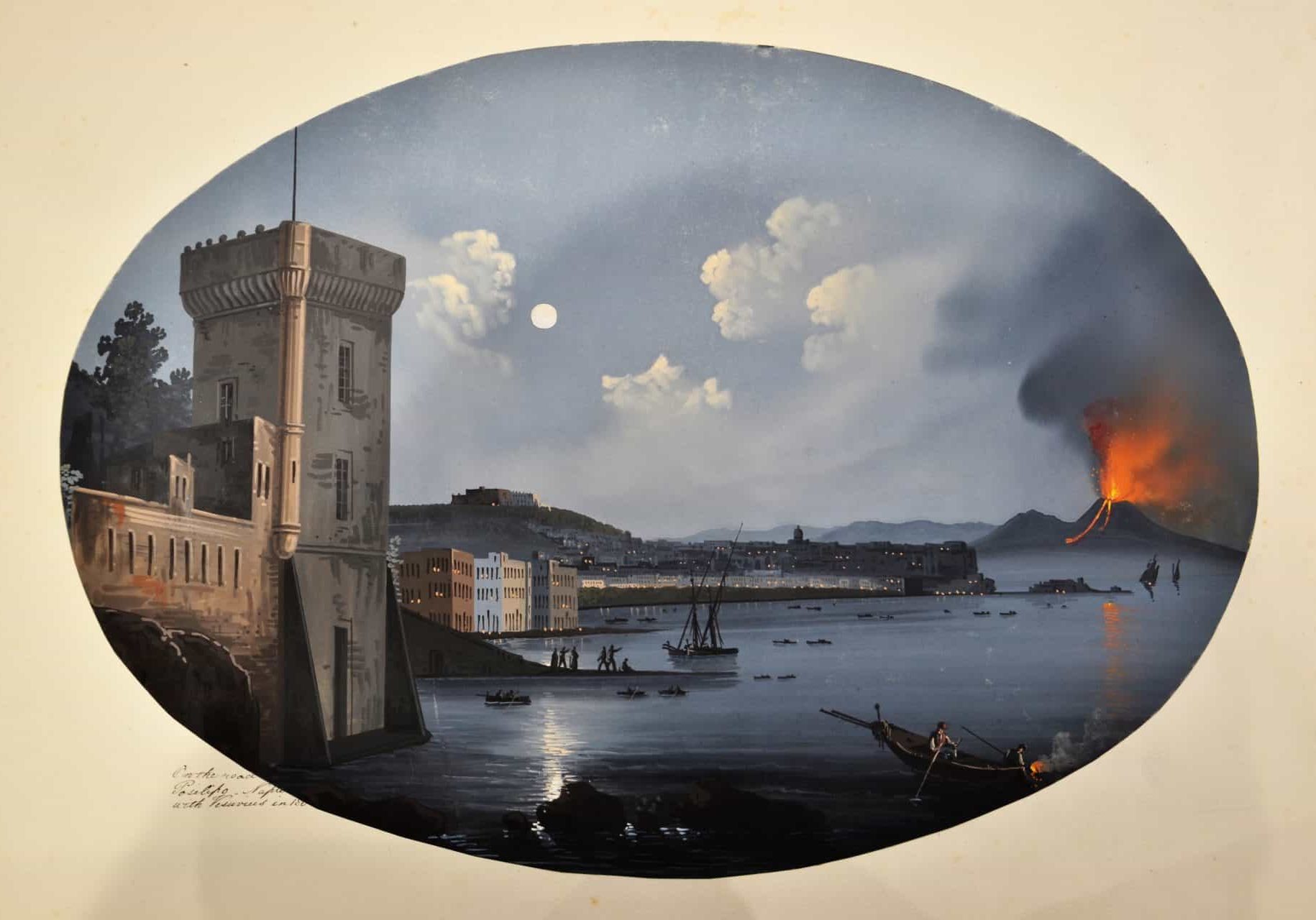 Master 18d On the Road to Posilipo. Naples with Vesuvius in 1868