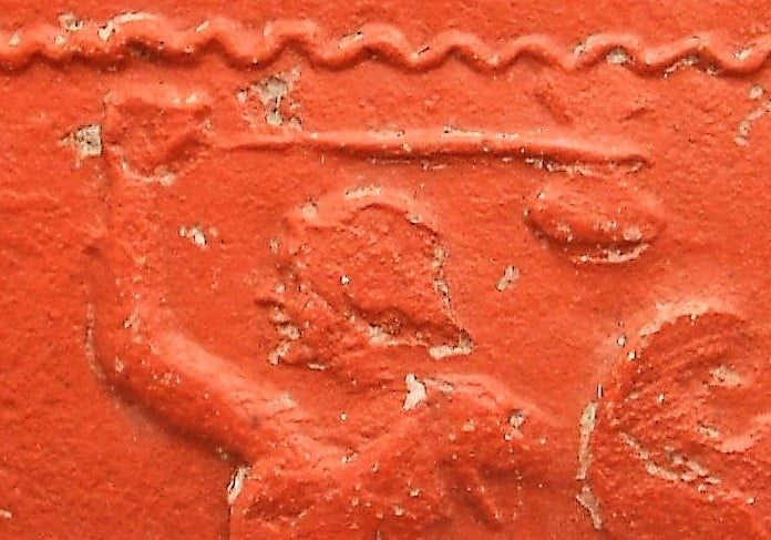 Romans Resources Samian ware gladiator close-up detail enhanced